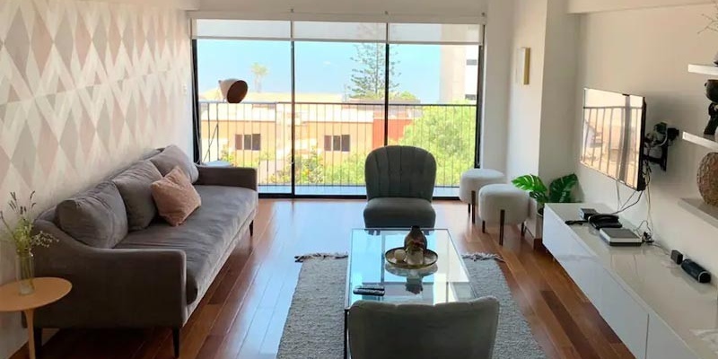 Amenities in a temporary apartment in Miraflores